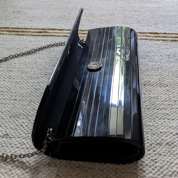 Sondra Roberts Black Lucite Slim Clutch Bag - Picture 6 of 9